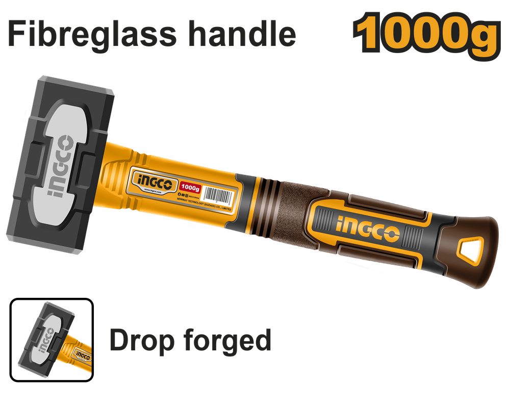 Кувалда с фибергласовой рукояткой INGCO HSTH81000 INDUSTRIAL 1 кг Кувалда с фибергласовой рукояткой INGCO HSTH81000 INDUSTRIAL 1 кг