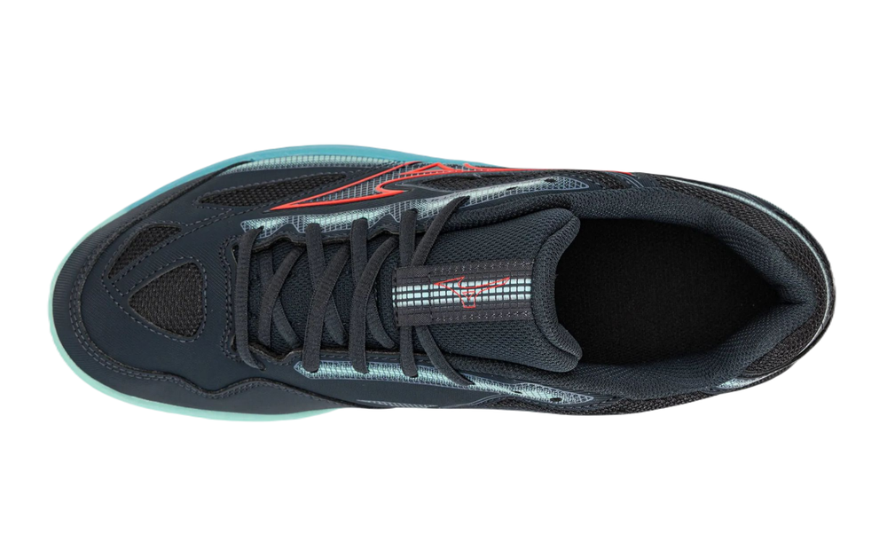 Мужские кроссовки теннисные Mizuno Break Shot 4 AC - collegiate blue/soleil/tanager turquoise