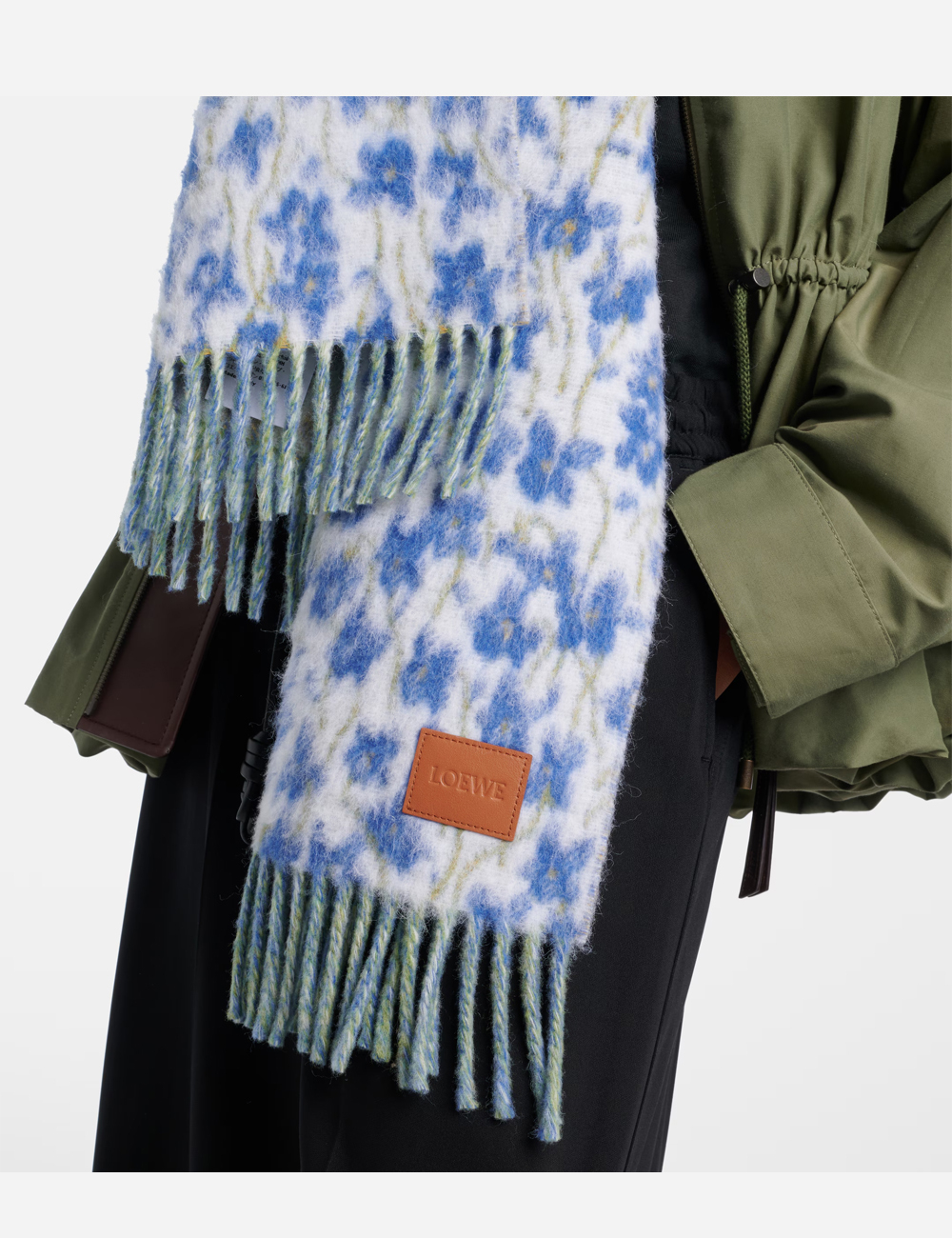 Шарф Loewe Floral Wool Scarf