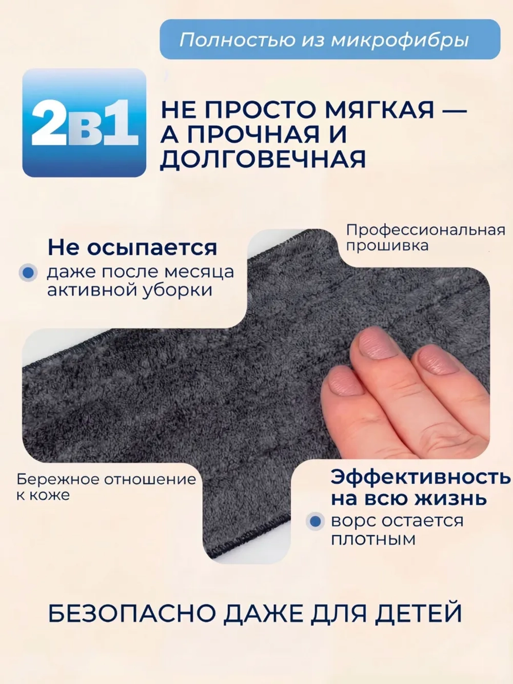 Насадки для швабры с распылителем на липучках, микрофибра