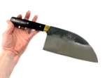 Сербская тяпка кухонная, сталь N690, рукоять граб