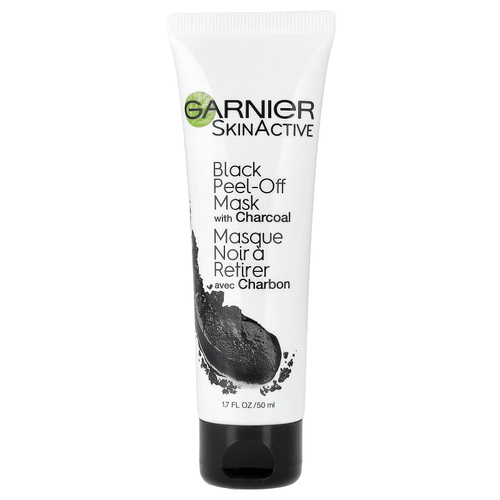 Garnier, SkinActive, черная отшелушивающая косметическая маска с древесным углем, 50 мл (1,7 жидк. унц.)
