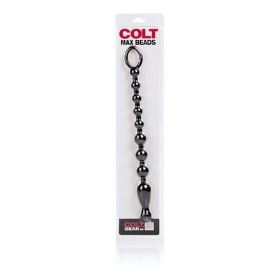 Гибкая анальная цепочка Colt Max Beads (Цвет: черный)