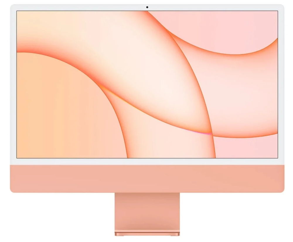 23.5" Моноблок Apple iMac 24 2021 Orange (4480x2520, Apple M1, RAM 8ГБ, SSD 256ГБ, Apple M1 8-Core GPU, MacOS)