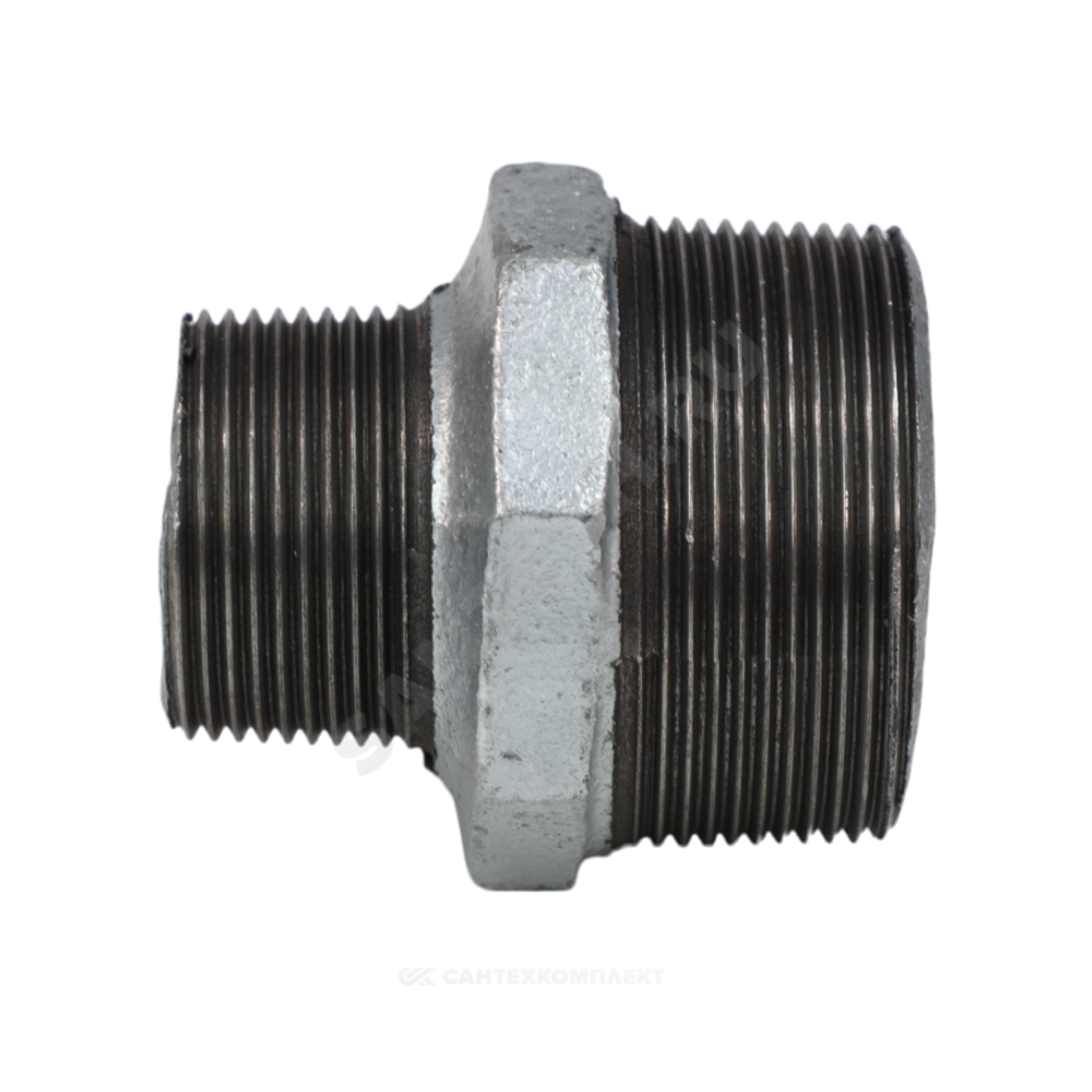 Ниппель переходной чугун оц Ду 32х20 (1 1/4"х3/4") НР Fittex PLUS