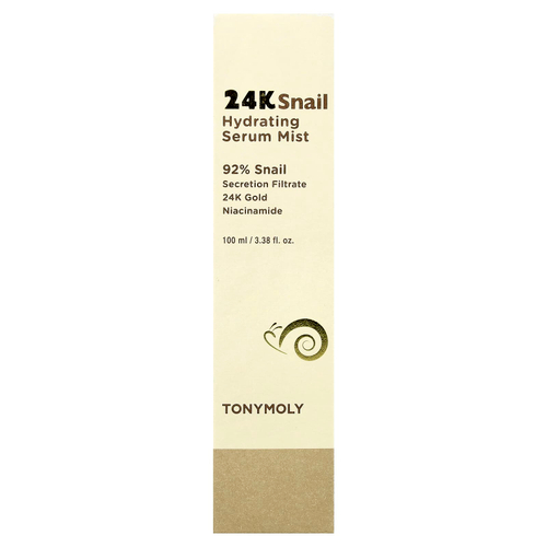 TonyMoly, увлажняющая сыворотка-спрей с муцином улитки, 24K, 100 мл (3,38 жидк. унции)