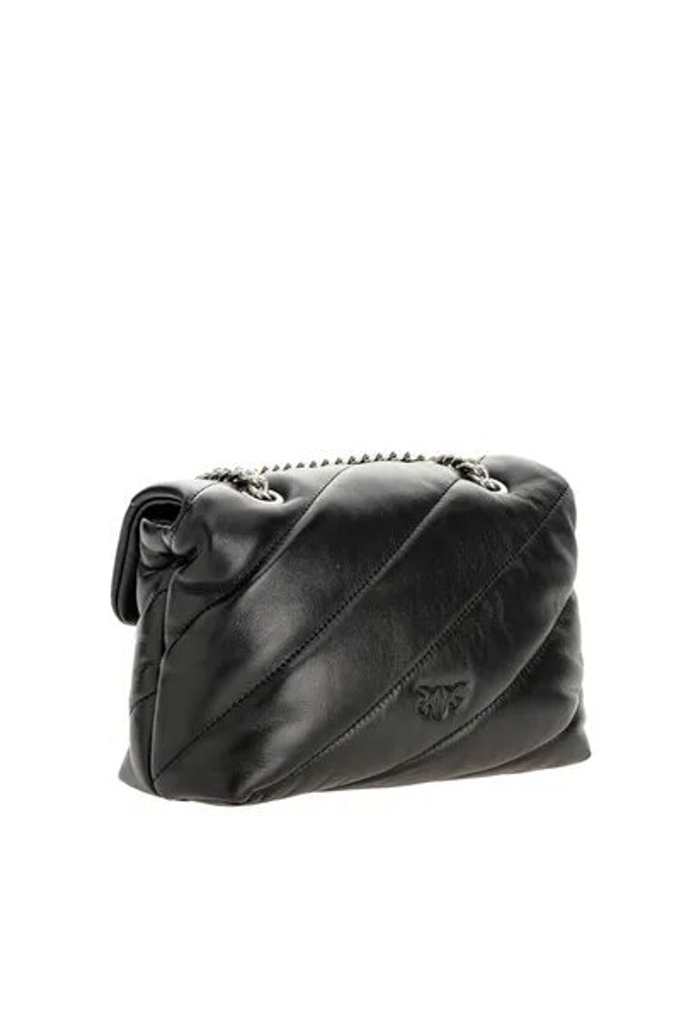 MINI LOVE BAG PUFF MAXI QUILT - black/silver