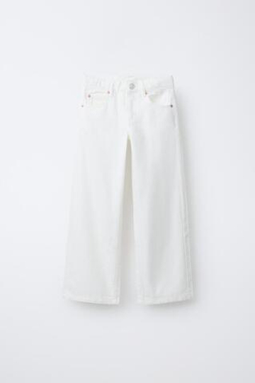 ZARA ДЖИНСЫ WIDE LEG, БЕЛЫЙ