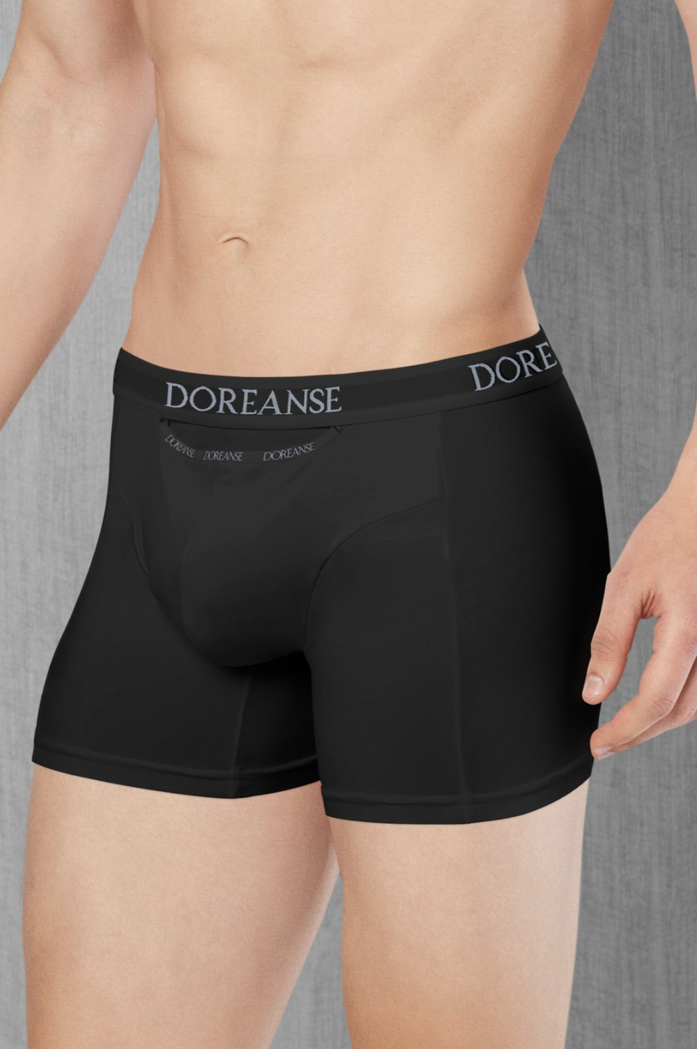 Мужские трусы-боксеры с горизонтальным гульфиком Doreanse Cotton Premium (Размер: L) (Цвет: темно-синий)