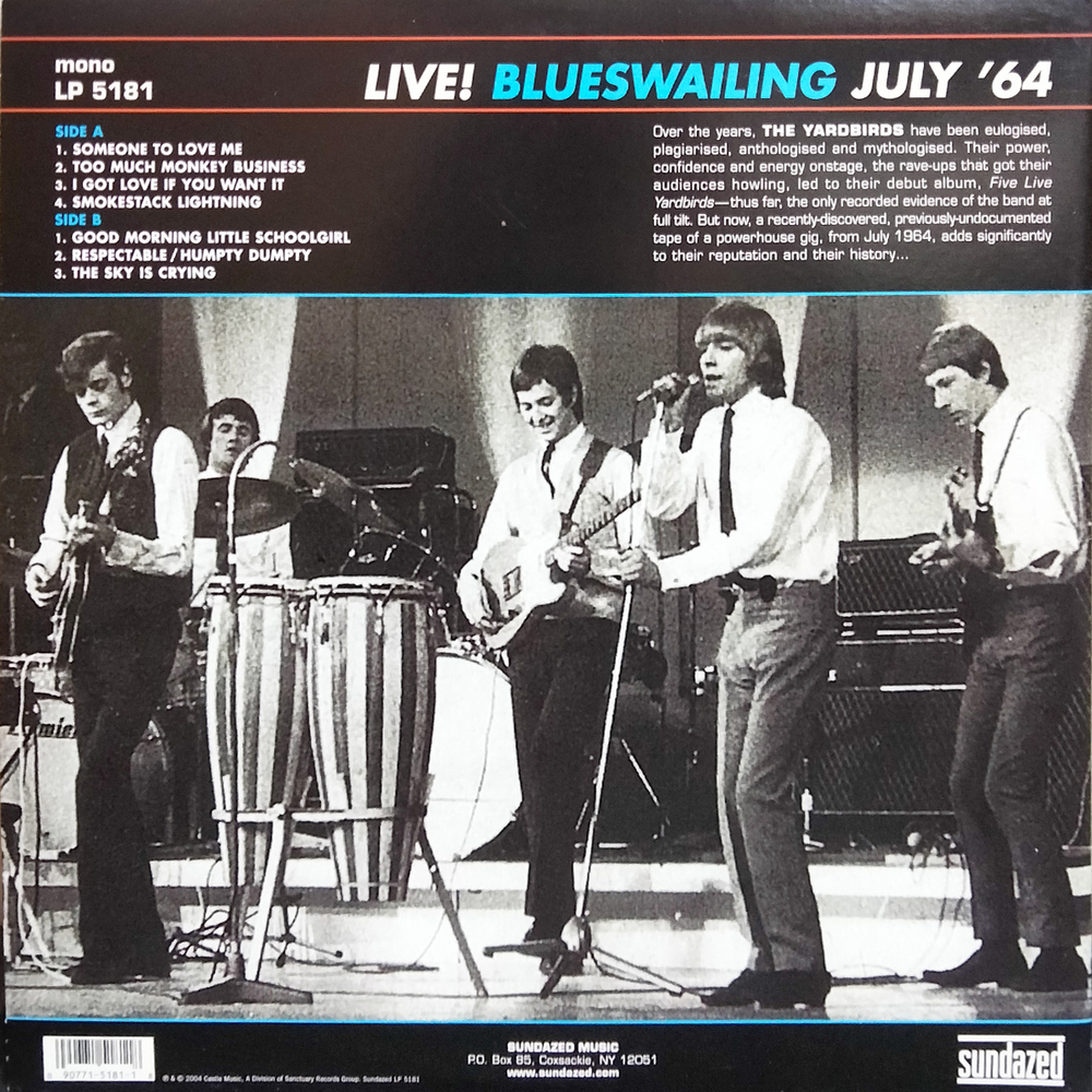 The Yardbirds / Live! Blueswailing July '64 (Coloured Vinyl)(LP)