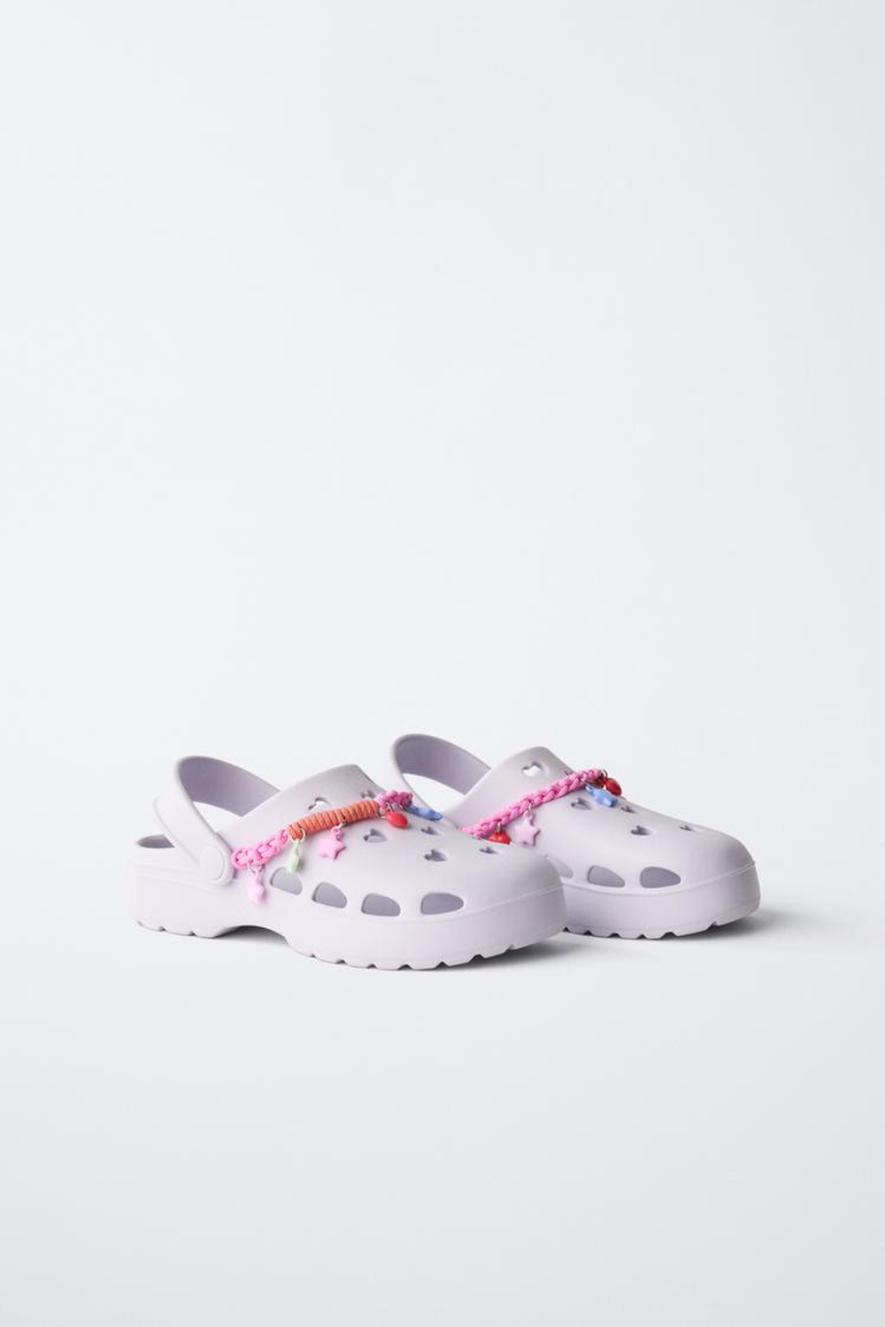 ZARA РЕЗИНОВЫЕ САБО, ЛИЛОВЫЙ