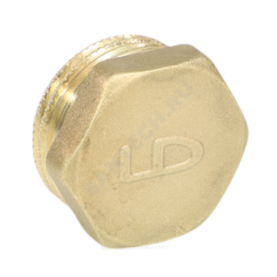 Заглушка латунь Ду 15 (1/2") НР LD LD.65.505.15