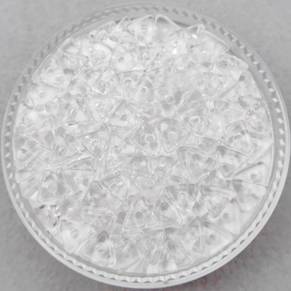 Бусины Tri-bead 4 мм, цвет Хрусталь (Crystal)
