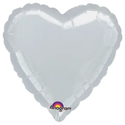 СЕРДЦЕ 18" Металлик Silver