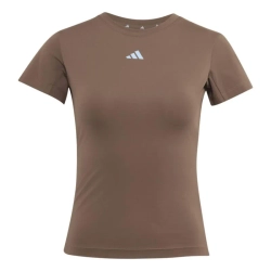 Женская теннисная футболка Adidas 3 Stripes - earth strata