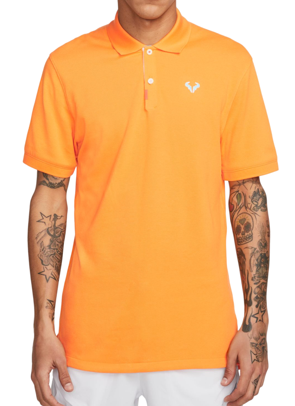 Мужское теннисное поло Nike Rafa Slim Polo - vivid orange/white/baltic blue
