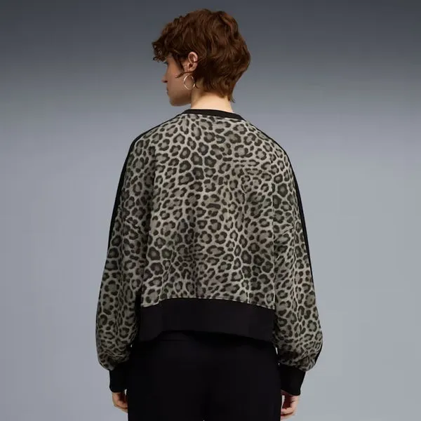 Толстовка женская PUMA T7 LEO LUXE AOP Over-Oversized Crew TR