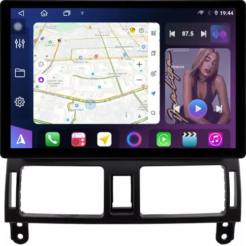 Магнитола для Toyota Avensis T250 2003-2009 (рамка наверх) - FarCar S500+TS105 монитор 13" 2K QLED на Android 14, Быстрая, CarPlay, 4G SIM-слот