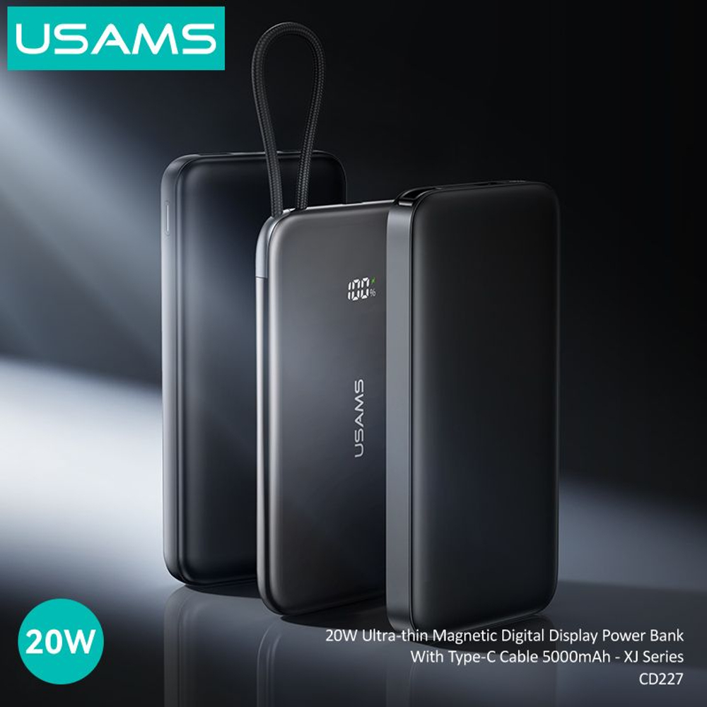 Power Bank внешний аккумулятор повербанк MagSafe USAMS 5000 мАч 20W