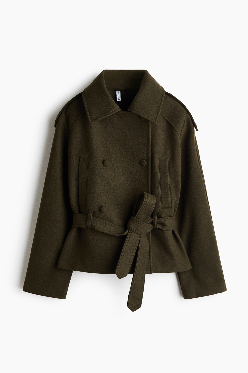 Короткое двубортное пальто - H&M