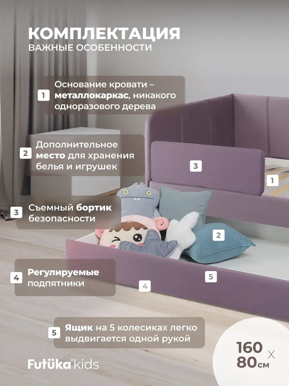 Диван - кровать 160х80 см Стич ткань Микровелюр