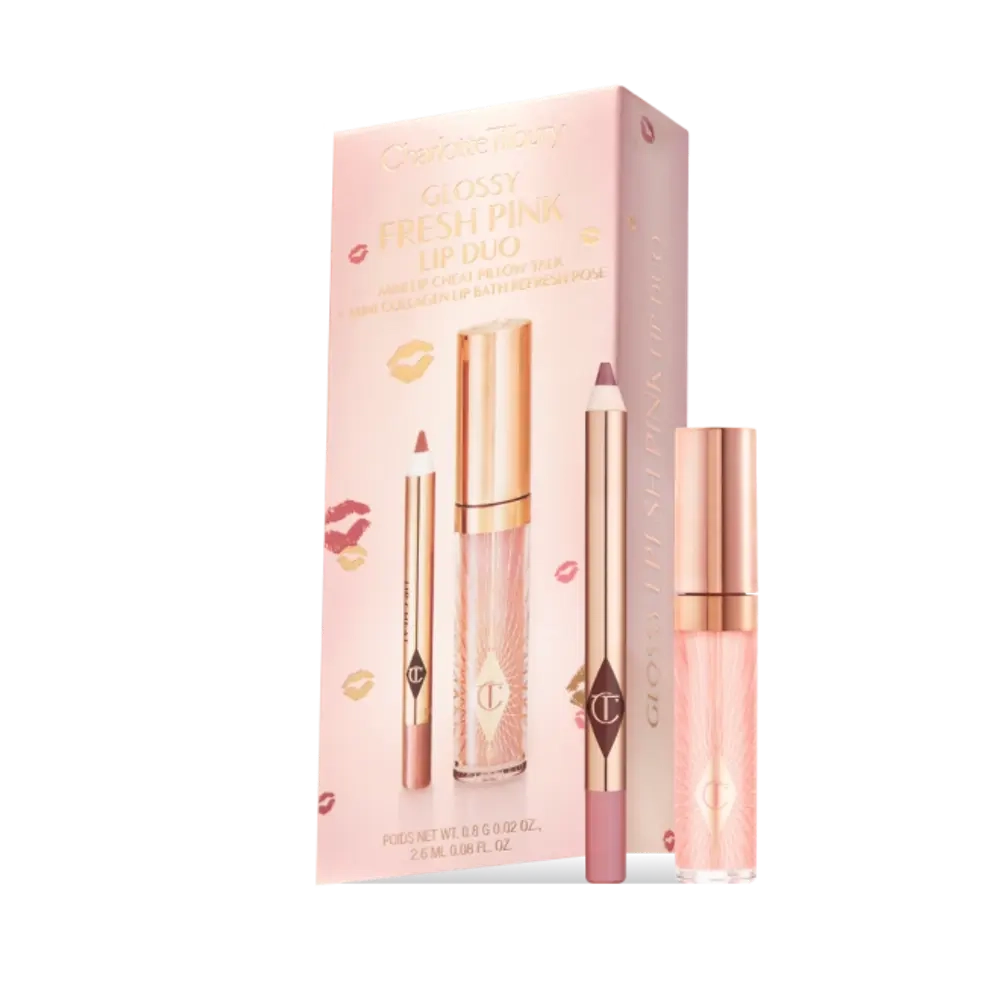 Charlotte Tilbury Icon Baby Fresh Pink Gloss And Pink Lipstick Duo Набор для губ (блеск и помада)