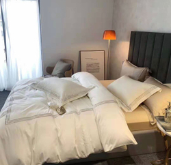 ZEPHYR HOME КПБ Двуспалка ЕВРО Египетский хлопок 100s белый с айвори