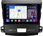 Магнитола для Mitsubishi Outlander XL, Peugeot 4007, Citroen C-Crosser (Rockford, рамка гладкая) - FarCar S400-TS18 монитор 9.5" QLED на Android 14, CarPlay, 4G SIM-слот