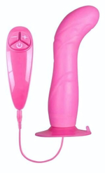 Розовый вибратор для G-точки BUNNY ICY - 18 см. (Цвет: розовый)