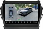 Магнитола для Hyundai Santa Fe 3 2012-2018 (отдельный экран климата, штатная КЗВ) - Teyes CC3-2K-360 монитор 9.5" 2K QLED на Android 10, Быстрая, CarPlay, 4G SIM-слот, 4 камеры в комплекте