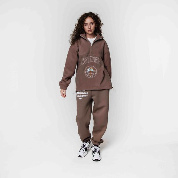 Толстовка флисовая DZ AW24 коричневая - фото 4