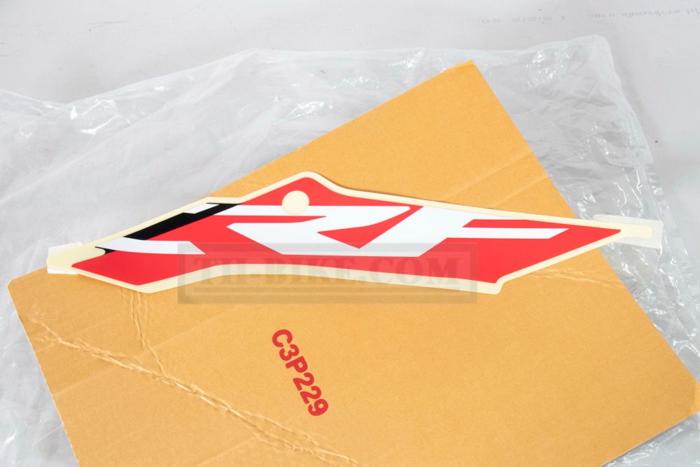 86194-KZZ-D10ZA. STRIPE, L. RR. SHROUD *TYPE1*. Honda CRF250L-M original decal on the radiator shroud