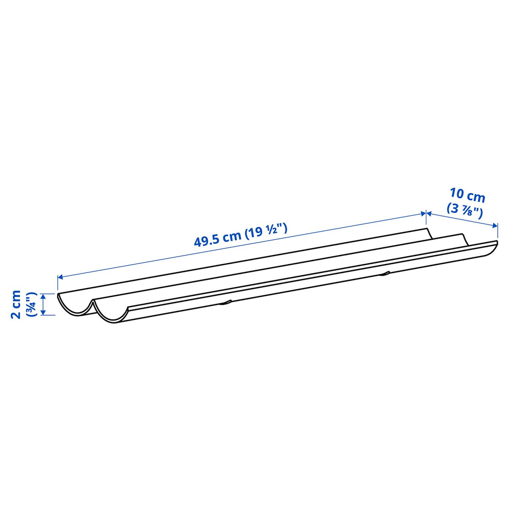 IKEA UPPDATERA  (ИКЕА УППДАТЕРА)  -  Вкладыш для специй - белый 10x50 см