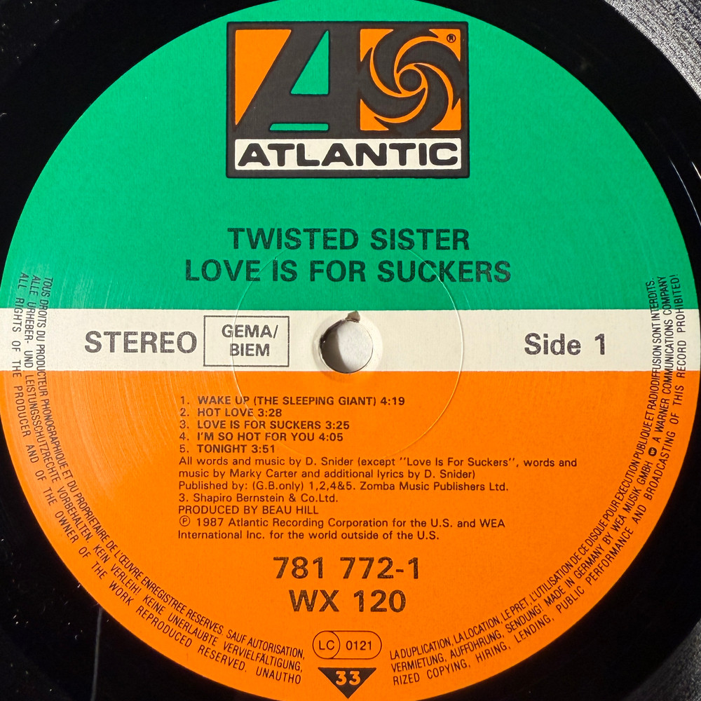 Twisted Sister - Love Is For Suckers (Германия 1987г.)