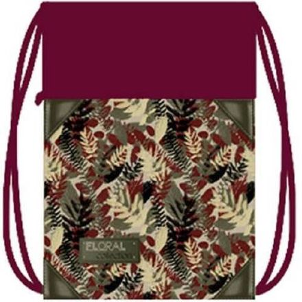Мешок для обуви 1 отделение, МО-26-2, Floral 37*47см, карман на молнии