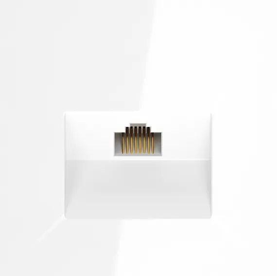 Розетка компьютерная RJ45 Cat 6 Voltum S70 Белый глянцевый VLS060101