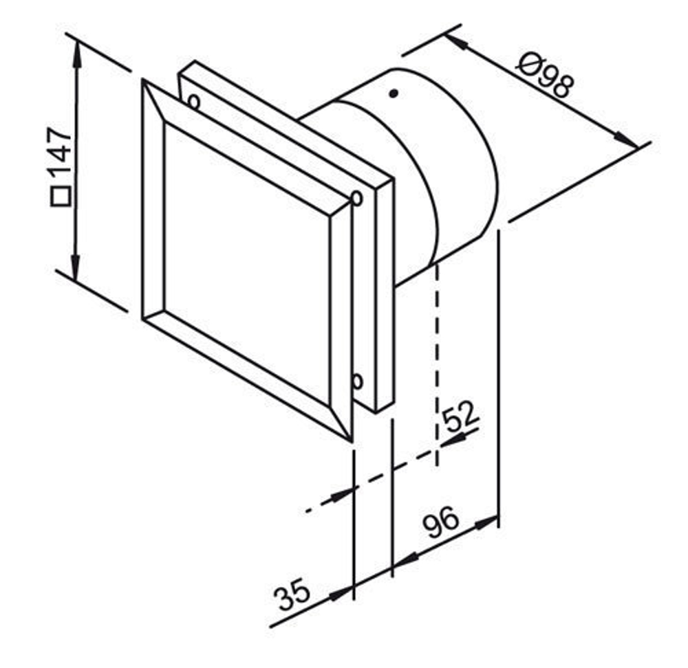 Накладной вентилятор Helios MiniVent M1/100 F (датчик влажности)