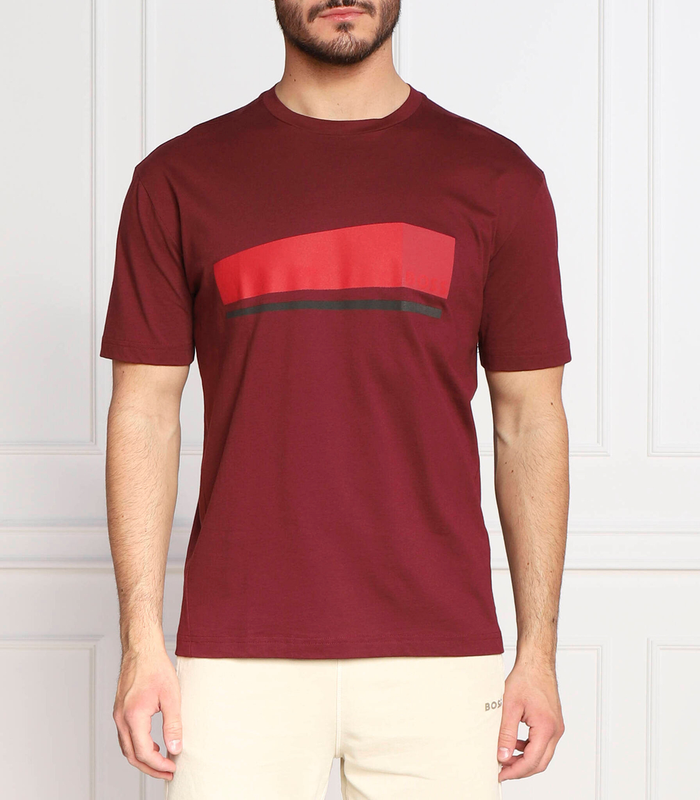 футболка tee 3 BOSS GREEN - бордовый(50477252)