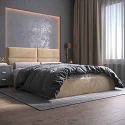 Двуспальная кровать с подъемным механизмом Квадро, 120х190