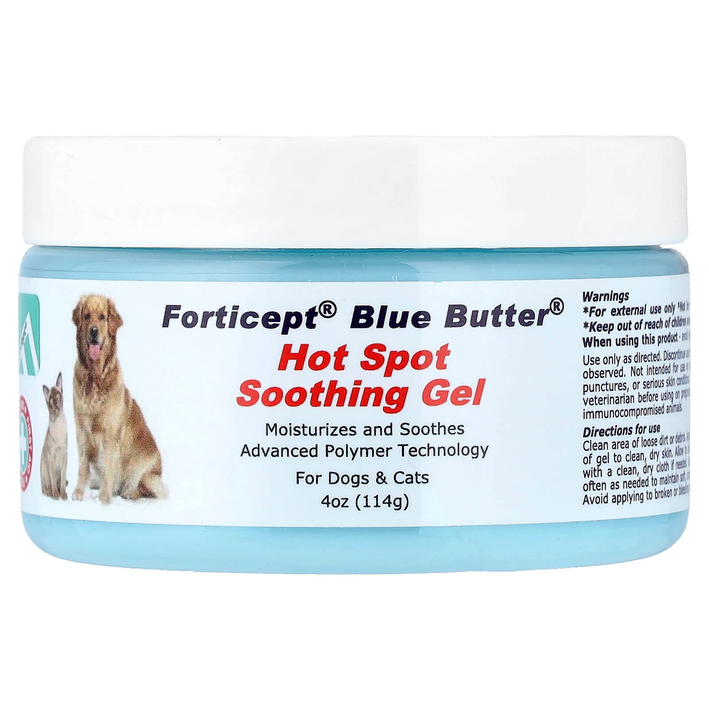 Forticept, Blue Butter®, успокаивающий гель для пятен, для собак и кошек, 114 г (4 унции)