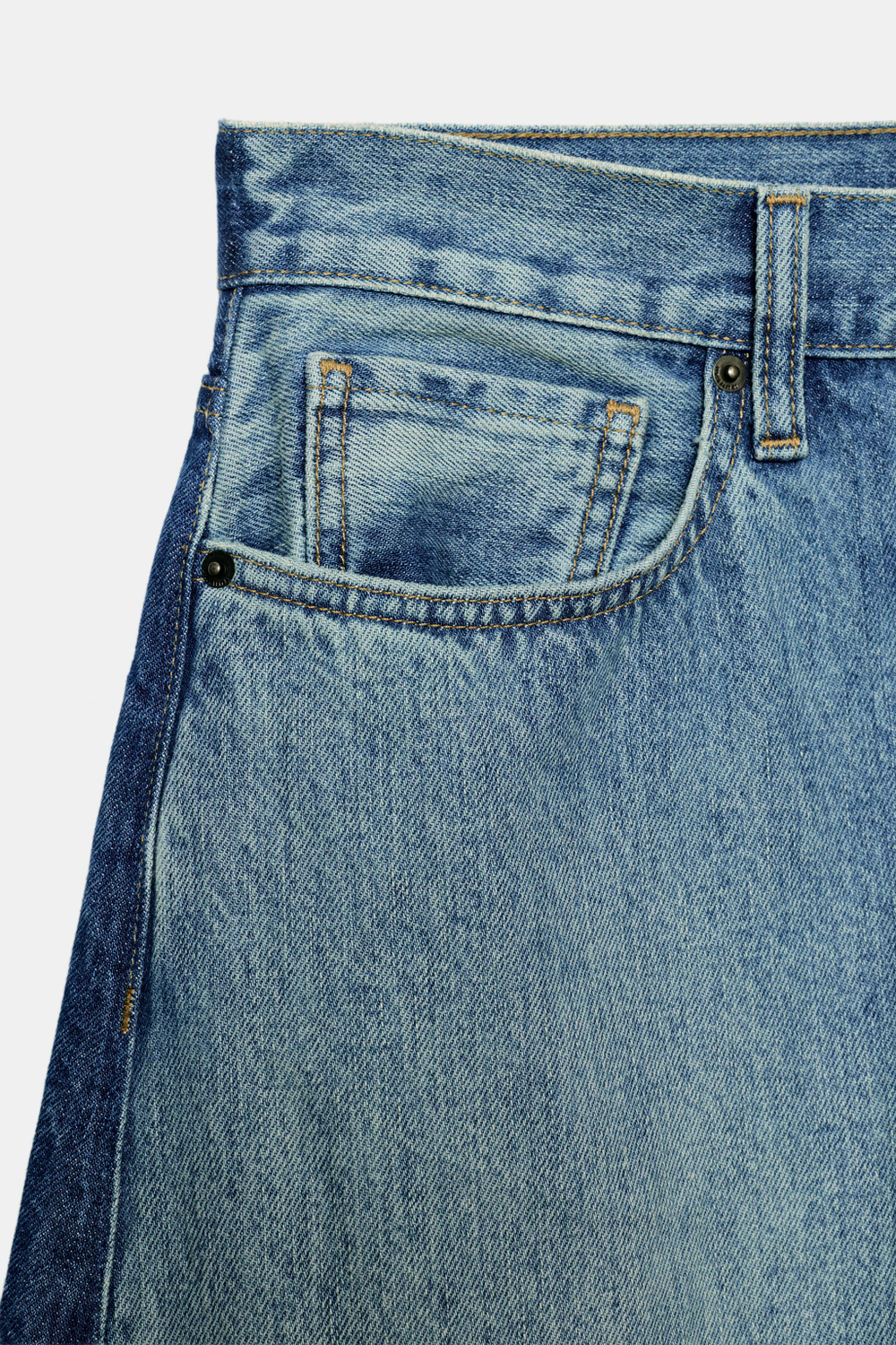 ДЖИНСЫ BARREL СО СРЕДНЕЙ ПОСАДКОЙ И ПЭЧВОРКОМ — ZW COLLECTION — ZARA