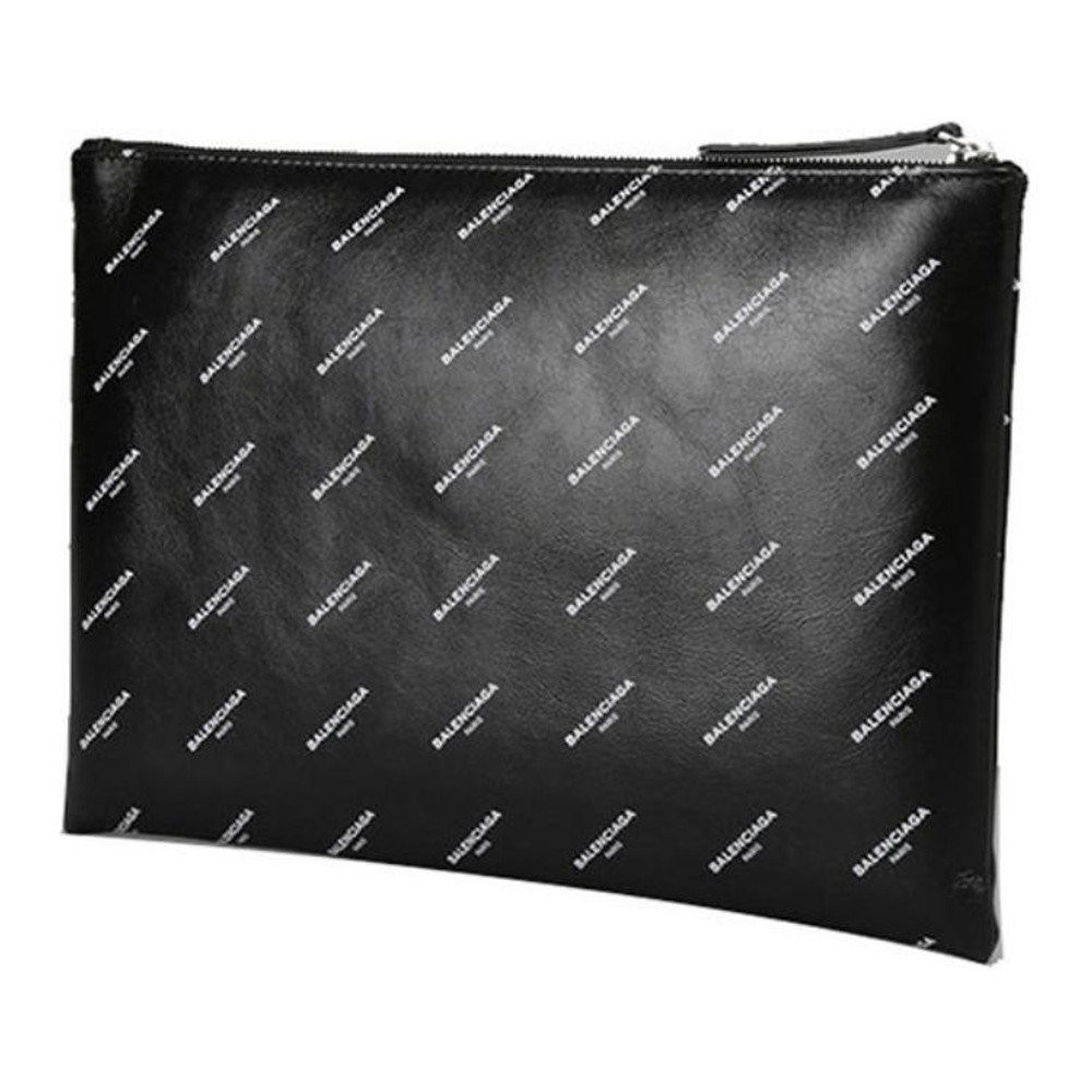 Balenciaga Leather Clutch Men"s Black