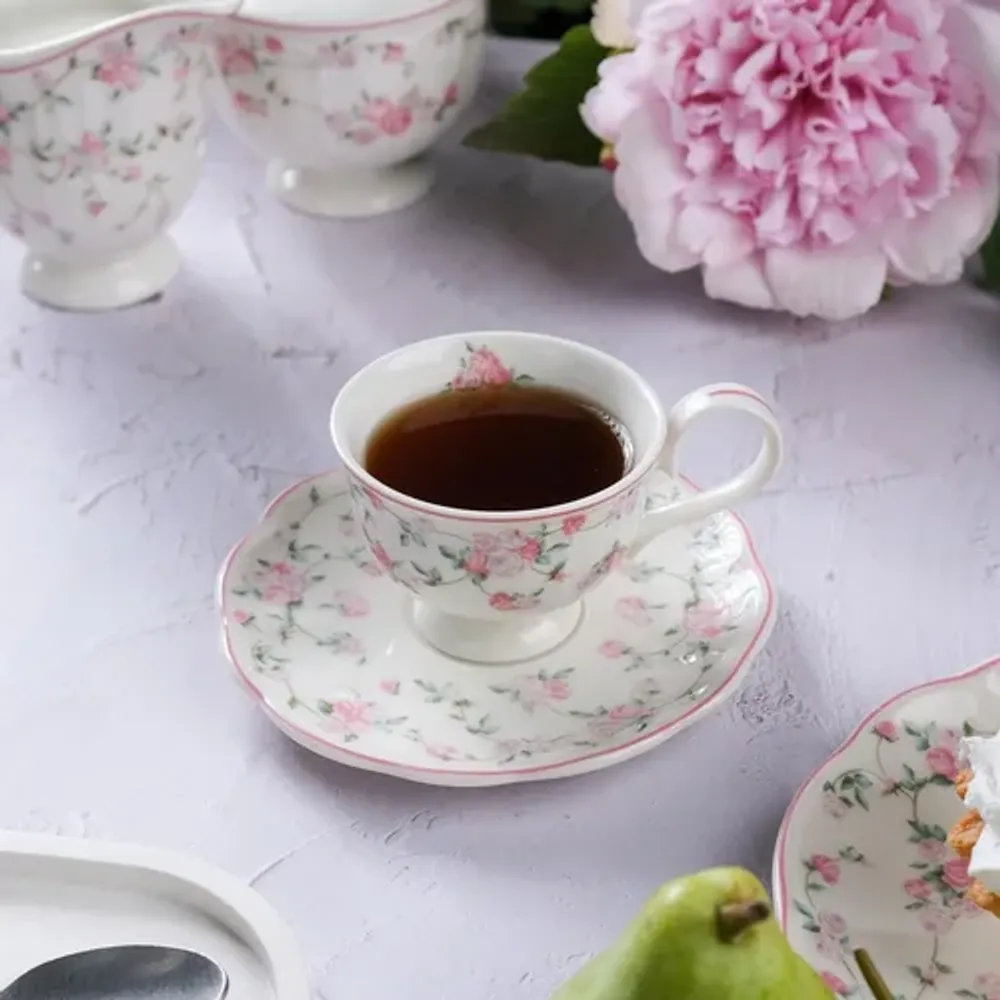 Кофейная пара 100 мл d 7,4 см h5,4 см Vie En Rose Noble [6]