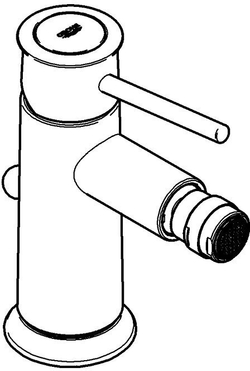 Смеситель для биде Grohe BauClassic со сливным гарнитуром