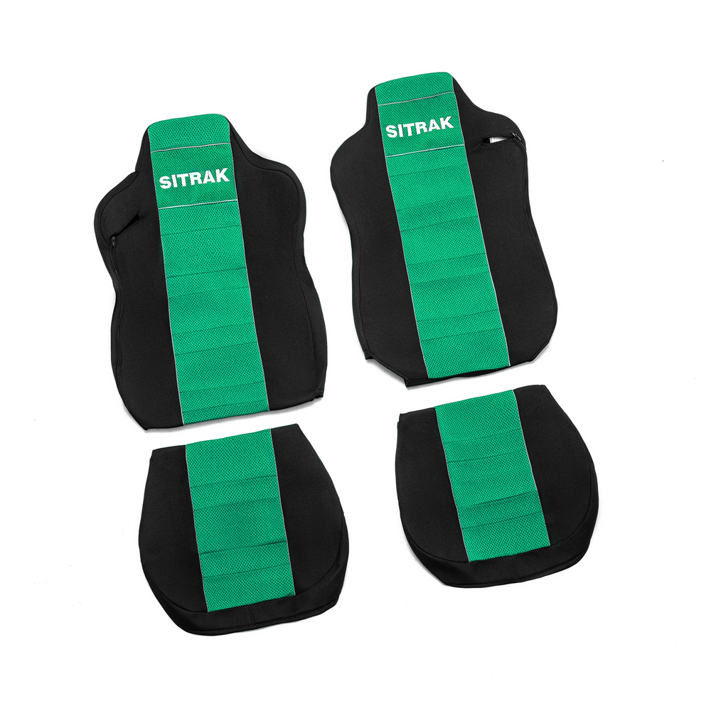 Чехлы Sitrak MAX; SITRAK C7H с 2024 г (полиэфир, черный, зеленая вставка)