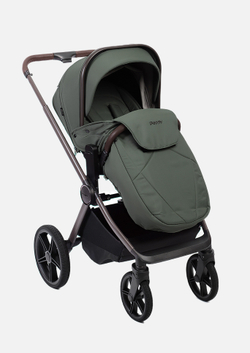 Peppy Коляска детская Monaco thermo 2 в 1 Green (зеленый), рама серо-коричневая
