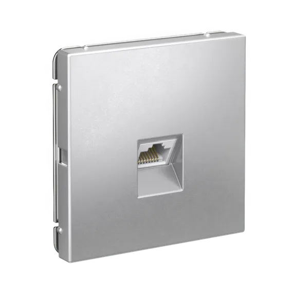 Розетка компьютерная RJ45, Cat 5e Systeme Electric ArtGallery Алюминий GAL000383