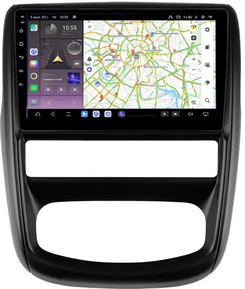 Магнитола для Renault Duster 2010-2015, Nissan Terrano 2014+ - Kuberg QLed, Android 13, Быстрейшая, CarPlay, SIM-слот