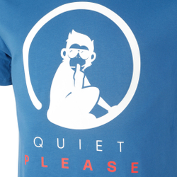 Мужское теннисное поло Quiet Please Baseline Logo T-Shirt Men - Blue