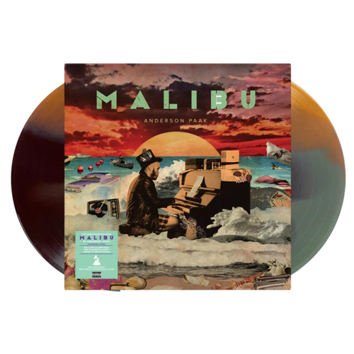 Anderson Paak - Malibu - 10 Year Anniversary - Teal and Blue Swirl 2LP + Pop-Up Gatefold
